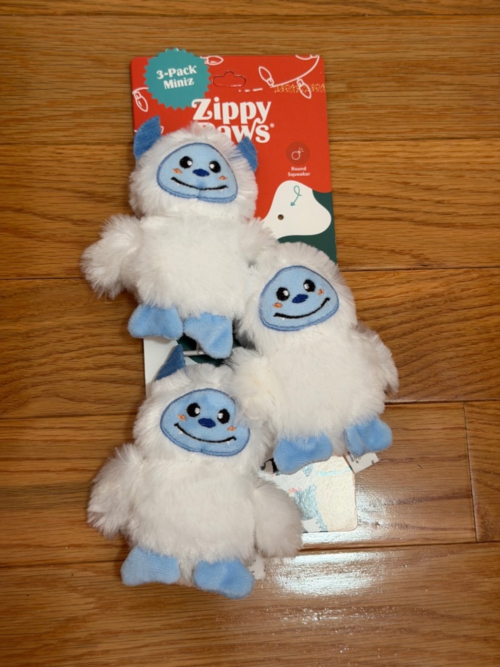 ZippyPaws Christmas Yeti Dog Toys 3-Pack Small